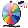 18" Color Prize Wheel Dry Erase Fortune Spinning Tabletop Win Game Party Stand