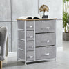 Fabric Bedside Cabinet 7 Drawers Side Table Standing Storage Unit Grey Xmas Gift