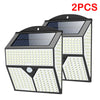 Super 436 LED Solar Powered Lights Outdoor Wall Security Bright Garden PIR Lamp