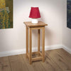 Tall Side Table Brown Solid Wood End Unit Telephone Stand Lamp Plant Display