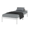 Single Bed Frame In White 3ft Solid Wooden Frame. Fits Single Mattress 190x90 cm