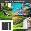 7 x 4ft Outdoor Garden Storage Shed for Backyard Patio Black