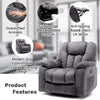 Electric Massage Recliner Chair Fabric Velvet Tub Armchair Fireside Living Room