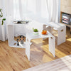 Nest of 3 Tables Side End Table Coffee Table Wooden White Living Room Furniture