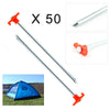 50 X Metal Tent Pegs Hard Ground Standing Camping Awning Pegs Heavy Duty Top UK