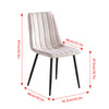 4 Pcs Velvet Dining Chairs Accent Chairs Padded Seat Kitchen Dining Room Pink BN