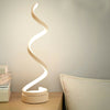 Modern LED Bedside Spiral Table Lamps Creative Design Curved Warm White Light UK