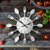 3D Removable Modern Creative Cutlery Kitchen Spoon Fork Wall Clock Home Decor UK