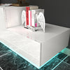 High Gloss Front Bedside Table Cabinet Nightstand White 2 Drawer RGB LED