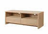 Modern TV Unit Stand 120cm Media Cabinet 2 Drawers + Shelf Oak Effect