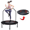 40'' Foldable Fitness Trampoline Rebounder Mini Exercise Gym Handle Indoor Sport