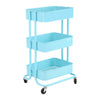 3 Tier Kitchen Trolley Cart Slim Rolling Cart Shelf Utility Storage Organizer