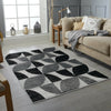 GREY BLACK MODERN DESIGN RUG SOFT LARGE LIVING ROOM FLOOR BEDROOM CARPET RUGS