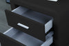 Faux Leather Designer Black Bedside Table Cabinet Night Stand