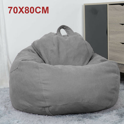 Adults Kids Bean Bag Chairs Sofa Cover Indoor Lazy Lounger No filling No lining