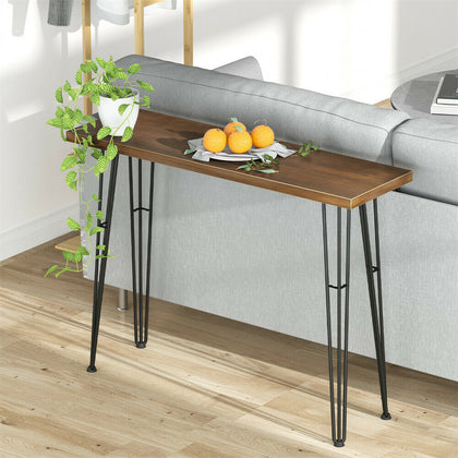 Industrial Narrow Console Table Hall Entryway Hallway Desk Living Room Furniture