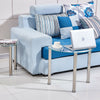 Nest of 3 Side Table End Table Glass Metal Legs Nesting Tables Living Room Heart