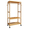 Wooden Clothes Rail Rack Garment Dress Hanging Display Stand Shoes Storage Shelf