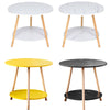 2 tiers Round Side Table Sofa Bed Side End Table Coffee Table Home Living Room