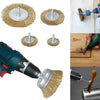 6pcs Brass Wire Wheel / Cup Brush Set Use With Rotary Drill And Drills