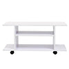 Modern TV Cabinet Stand 3 Tier shelf Storage Shelves Table Wheels