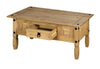 Corona Coffee Table 1 Drawer Solid Wood Occasional Table Mexican Pine