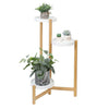Bamboo 3/4 Tier Plant Stand Outdoor Indoor Tripod Flower Pots Rack Garden Shelf
