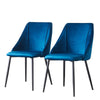 2Pcs Velvet Dining Chairs Living Room Luxury Chairs Morden Counter Chairs UK