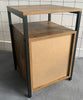 Industrial Style Wooden/Steel Rustic Bedside End Table Nightstand Shelf Cabinet