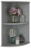 Grey Colonial MDF Corner Wall Shelf Unit Bathroom Storage