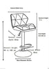New 1pc Kitchen Breakfast Bar Stools Pu Swivel Counter Chairs Footrest Barstools