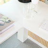 White L-Shaped Computer Desk Corner PC Table w/ Shelves Workstation Home Office