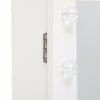 LED Lights Wooden Jewellery Cabinet Wall Mirror White Box Case Battery Operated