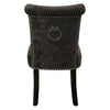 2PCS Crushed Velvet Brown Dining Chairs with Knocker/Ring Back Kitchen Furniture