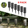 6X Solar Power Garden Post Light Waterproof LED Outdoor Yard Path Lighting Lamp