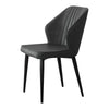 2X Retro Brown/ Grey Dining Chairs Faux Leather Kitchen Dining Room Metal Leg