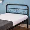 Austin Metal Bed Frame 3ft Single Size Solid Bedstead Base Headboard Black