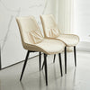 2 x Dining Chairs Modern Design Retro Lounge Faux Leather PU Chairs Living Room