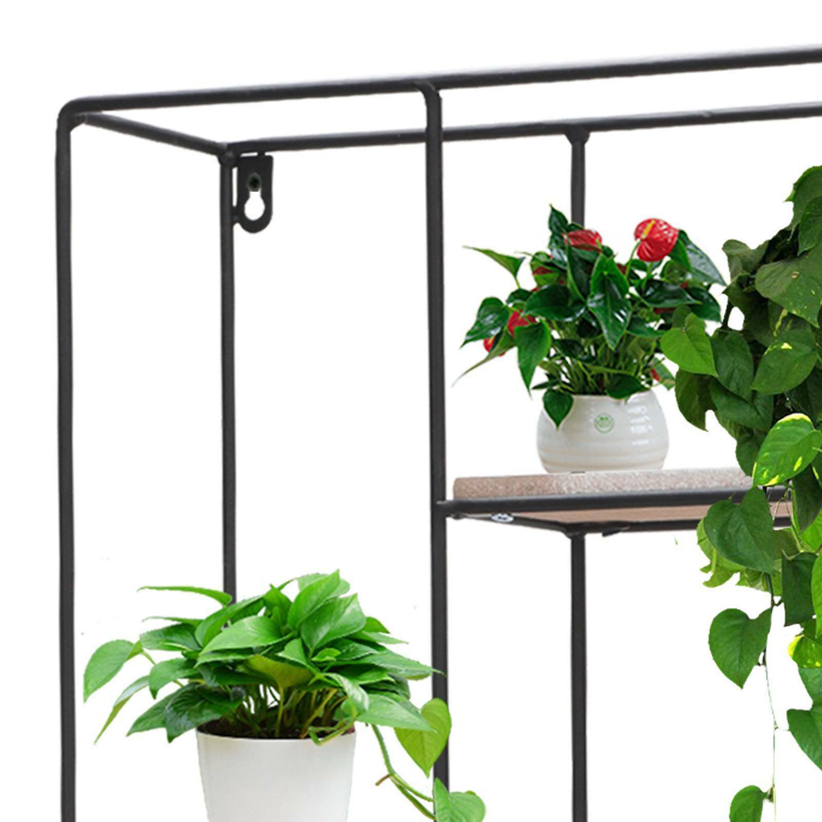 Modern Metal Wire Wall Shelf Storage Home Office Decor Floating Flower Shelve
