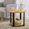 2 Tiers Coffee Table Sofa Side End Modern Tea Desk Storage Shelf for Living Room