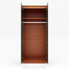 Wardrobe With Mirror 2 High Gloss Write Storage Drawers Door Shelf Bedroom