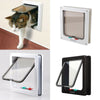 Dog Cat Pet 4 Way Locking Large Cat Small Dog Flap White Catflap Pet Door UK
