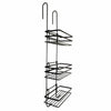 3 Tier Black Metallic Hanging Shower Caddy Bathroom Storage Organiser Basket