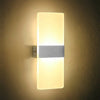 3/6W LED Wall Sconce Light Indoor Acrylic Up Down Lighting Bedroom Corridor Lamp