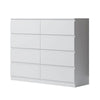 Hallway Bedroom Furniture 8 Drawer Chest of Drawers Matt White Sideboard
