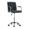 Office Chair with Armrest Padded Swivel Chair PU Leather Comfy Computer Chair