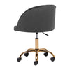 Adjustable Office Chair Velvet Upholstered 360 Degree Swivel Computer Desk Chair