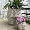 New Seagrass Belly Basket Laundry Bag Plant Pot Baskets Garden Storage Decor UK