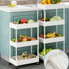 Narrow Slim Kitchen Storage Trolley Fruit Vegetable Gap Rack Basket Shelf Cart