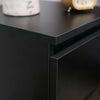 Modern Black Bedside Table Cabinet w/2 Drawers Nightstand Storage Furniture